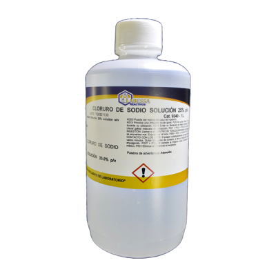 Sodio cloruro 1 litro solucin acuosa 25% p / v mximo