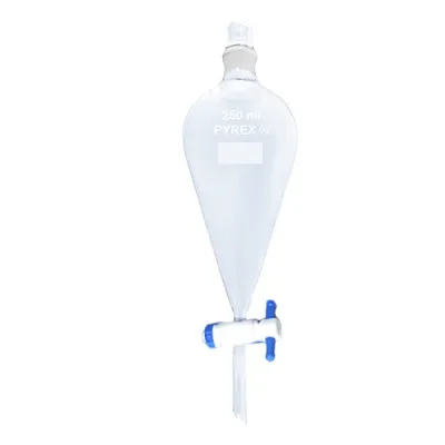 EMBUDO DE SEPARACION LLAVE DE TEFLON Marca PYREX