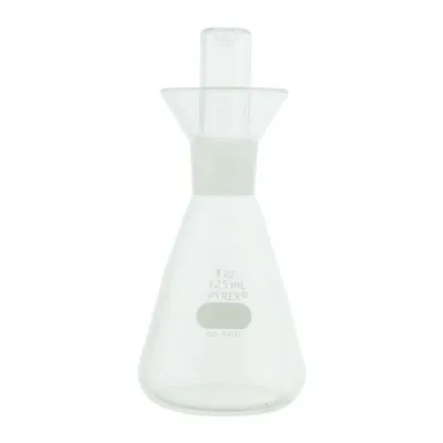 [MA6570-5400] MATRAZ DETERMINACION DE YODO TAPON DE VIDRIO Marca PYREX (125 Ml)