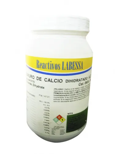 [CA2670] CALCIO CLORURO DIHIDRAT. A.C.S. Marca LABESSA (250 Gr)