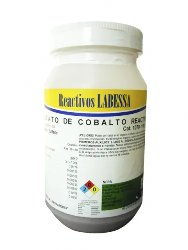 [CO0190] COBALTO SULFATO REACTIVO Marca LABESSA (100 Gr)
