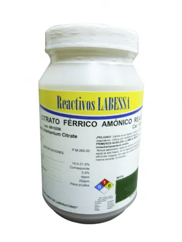 [FE0800] FERRICO AMONIO CITRATO REACTIVO Marca LABESSA (10 Gr)