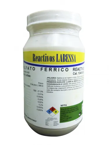 FERRICO SULFATO III POLVO REACTIVO (SULFATO DE HIERRO) Marca LABESSA