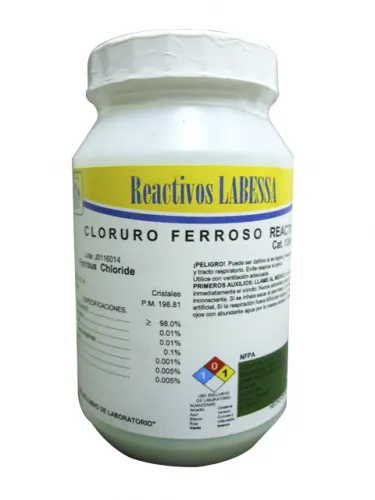 FERROSO CLORURO TETRAHIDRATADO RVO. (CLORURO DE HIERRO II) Marca LABESSA