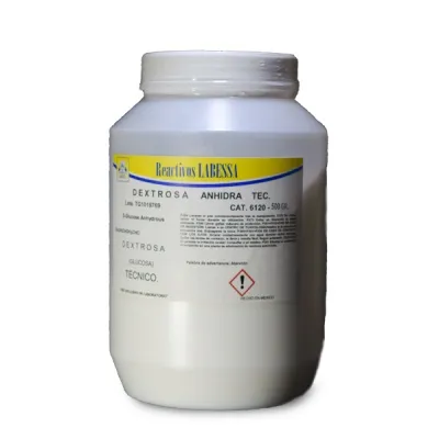 [GL1040] GLUCOSA ANH. A.C.S. (DEXTROSA) Marca LABESSA (25 Gr)