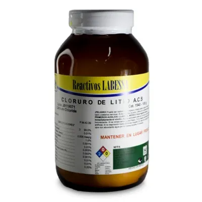 [LI0835] LITIO CLORURO REACTIVO Marca LABESSA (10 Gr)