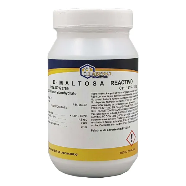 [MA1280] MALTOSA RVO.(D-MALTOSA)MONOH. Marca LABESSA (10 Gr)