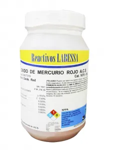 MERCURIO OXIDO ROJO A.C.S. Marca LABESSA