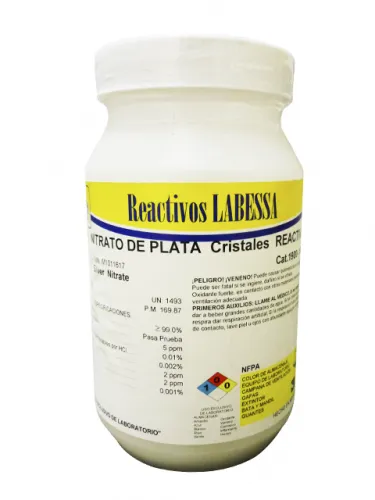 [PL4070] PLATA NITRATO REACTIVO CRISTAL Marca LABESSA (10 Gr)