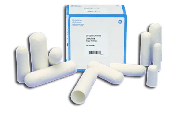 CARTUCHO DE EXTRACCION PAQUETE CON 25 Marca WHATMAN  43X123 Mm