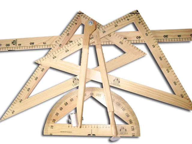 [JU0910] JUEGO DE GEOMETRIA PARA PIZARRON COMPAS PLUMON Marca LABESSA