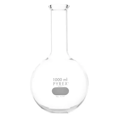 MATRAZ FONDO REDONDO PYREX CUELLO LARGO Marca PYREX  1000 Ml