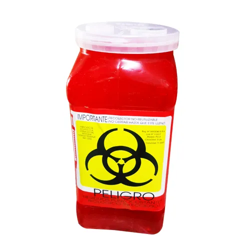 RECOLECTOR P/PUNZOCORTANTES PVC ROJO Marca DM  17 Lts