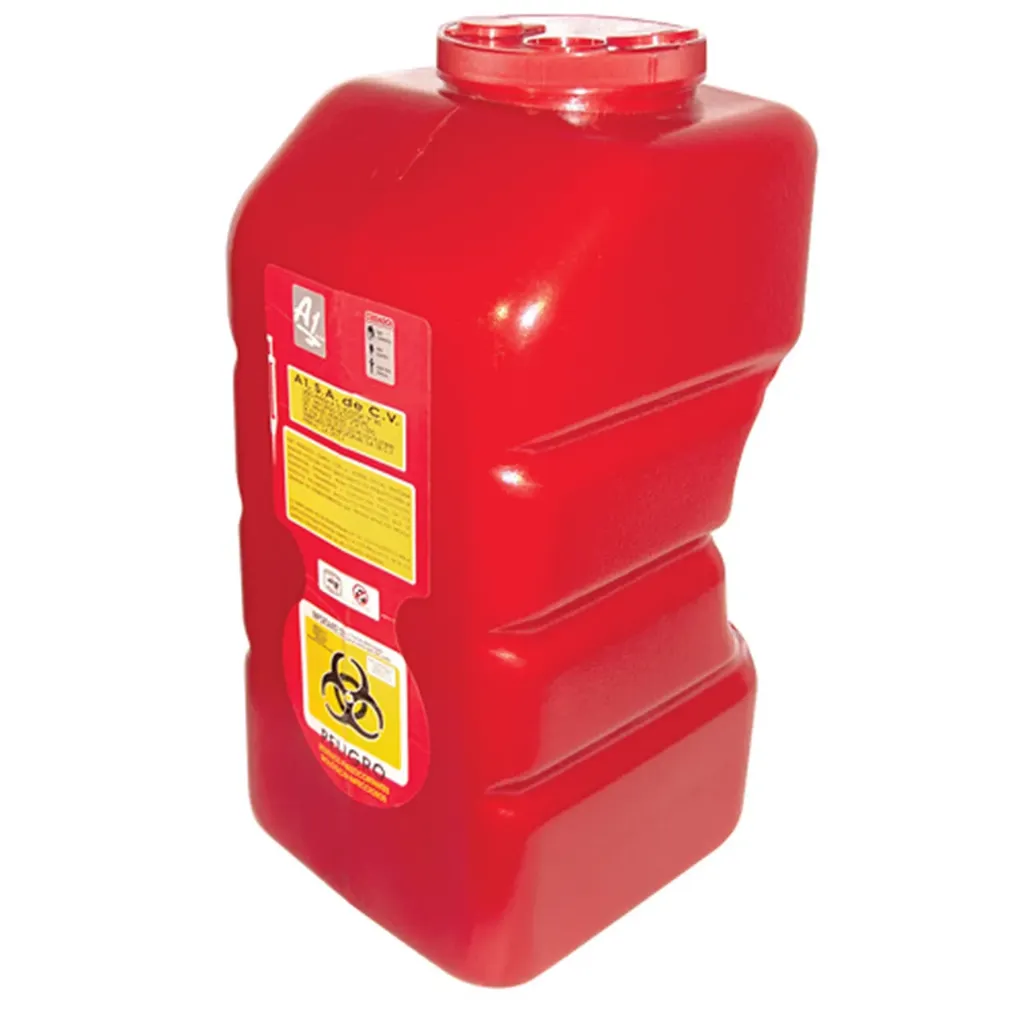 RECOLECTOR P/PUNZOCORTANTES PVC ROJO Marca DM  12 Lts