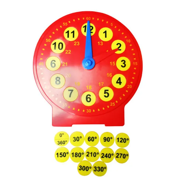 [RE3400] Reloj didáctico de 40 cm diámetro horario y grados angulares Marca LEEX