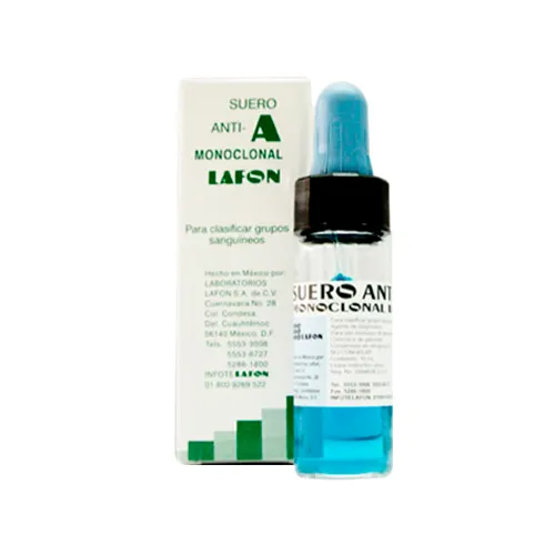 SUERO ANTI A 10 ml MONOCLONAL Marca LAFON