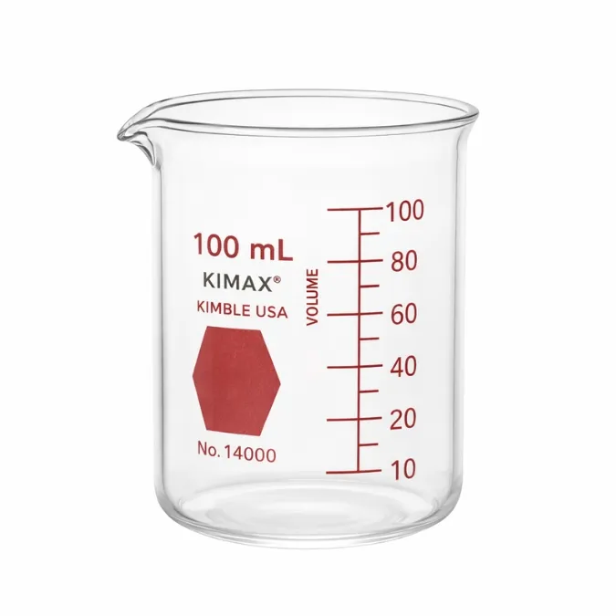 [VA2807R-14000R] VASO DE PRECIPITADO KIMAX DECORADO ROJO Marca KIMAX  100 Ml