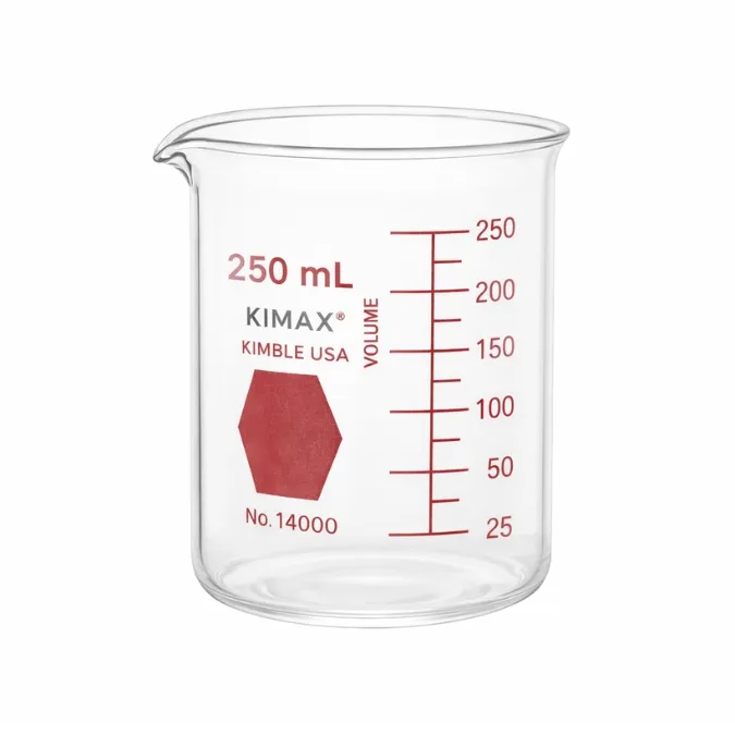 [VA3007R-14000R] VASO DE PRECIPITADO KIMAX DECORADO ROJO Marca KIMAX  250 Ml