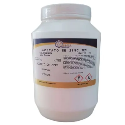 [ZI0515] ZINC ACETATO TEC. Marca LABESSA  1 Kg