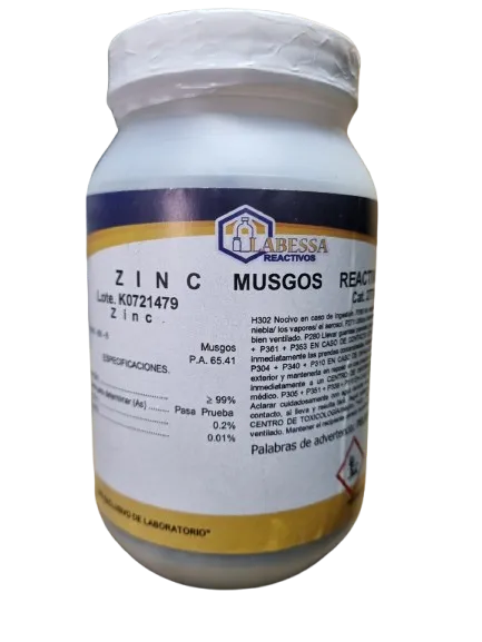 [ZI1060] ZINC METAL MUSGOS REACTIVO Marca LABESSA  500 Gr