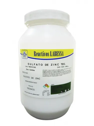 ZINC SULFATO MONOH. TEC. POLVO Marca LABESSA  500 Gr