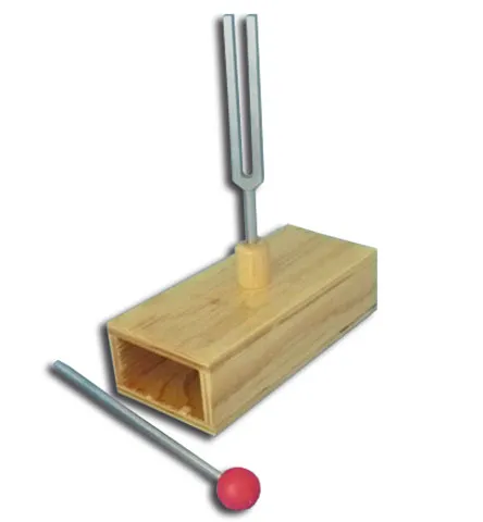 [CA1660] CAJA DE RESONANCIA CON MARTILLO Y DIAPASON Marca LABESSA