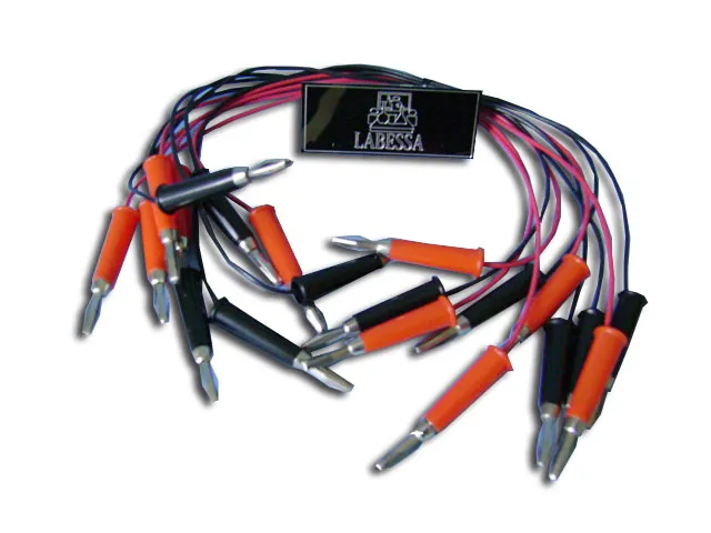 [CO2290] CONEXION BANANA-BANANA 30CM (JUEGO DE 10) Marca LABESSA