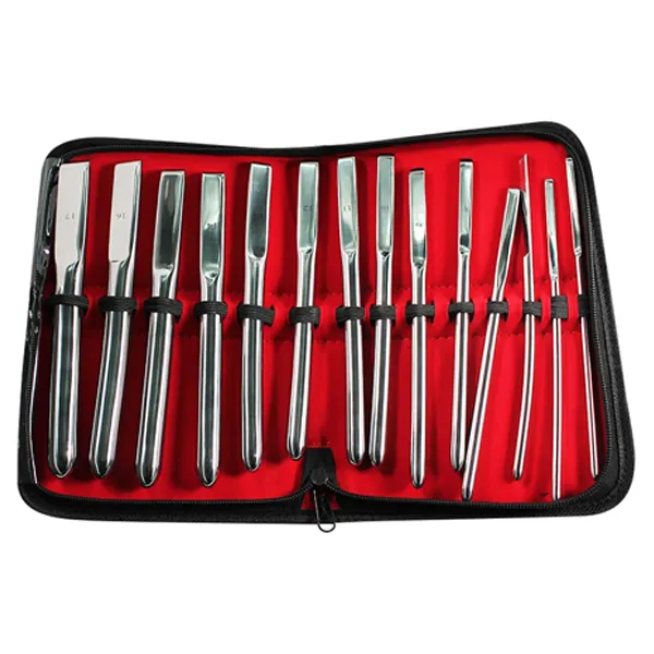 Dilatadores Hegar juego de 14 acero inoxidable Marca HERGOM