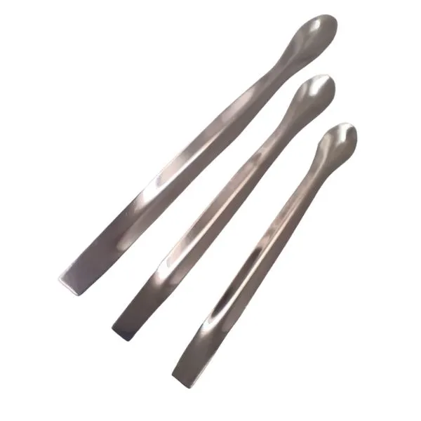 [ES5570] ESPATULA CUCHARA ACANALADA ACERO INOX. Marca LEEX