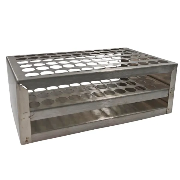 [GR0520] GRADILLA DE ACERO INOXIDABLE PARA 40 TUBOS DE HASTA SIN OREJAS Marca LABESSA