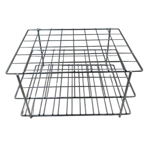 [GR0654] GRADILLA DE ALAMBRE GALVANIZADO PARA 48 TUBOS DE HASTA Marca LABESSA