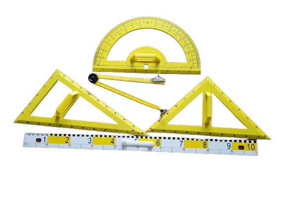 JUEGO DE GEOMETRIA PARA PIZARRON CON AGARRADERA Marca LEEX