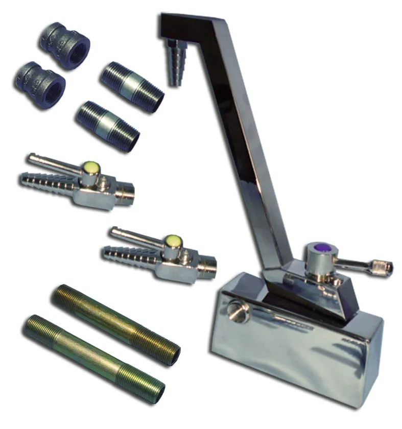 [LL0500-GL802] LLAVE COMBINADA COMPLETA (AGUA-GAS) Tubo cuadrado Marca LABESSA