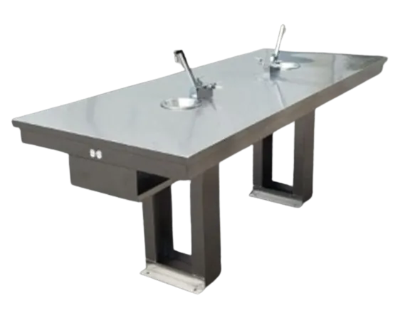 Mesa central 2.40 x 1.00 x .90 mt acero inoxidable escolar Marca MYB