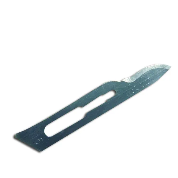 Navaja para bisturi No. 15 acero inoxidable caja con Marca MERCY