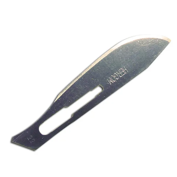 Navaja para bisturi No. 22 acero inoxidable caja con Marca MERCY