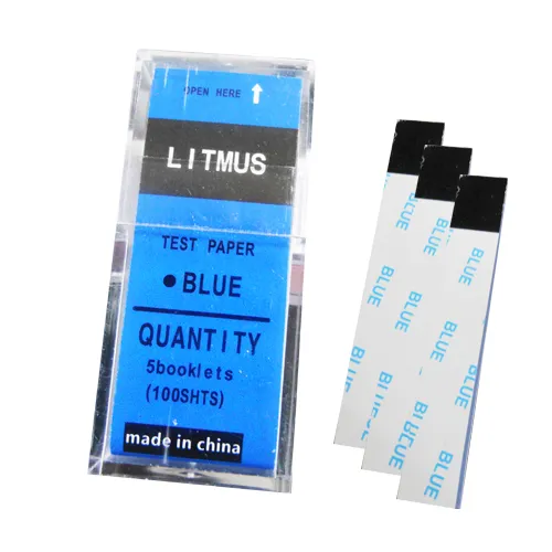 [PA4500LX] PAPEL TORNASOL AZUL CAJA CON 100 TIRAS Marca LEEX