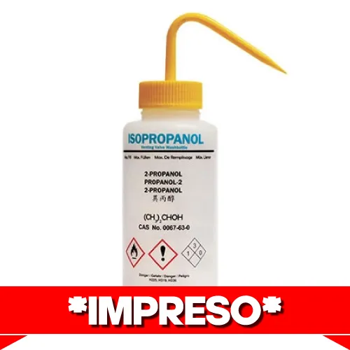 [PI0666-130E] PICETA DE SEGURIDAD PARA ISOPROPANOL IMPRESA FAB. EN LDPE Marca