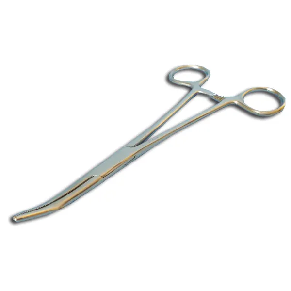 Pinza de diseccion Kelly curva 14 centimetros Marca HERGOM