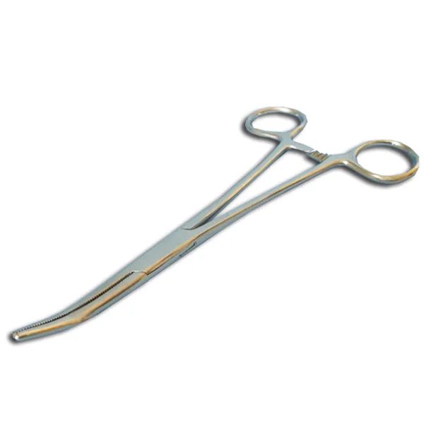 Pinza de diseccion Kelly curva 16 centimetros Marca HERGOM