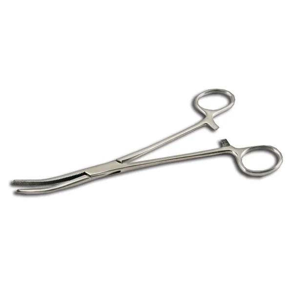 Pinza Rochester Pean curva 14 centimetros Marca HERGOM